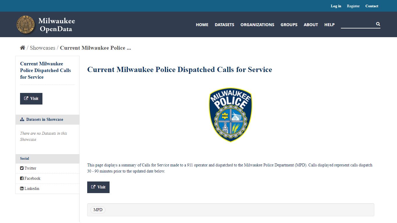 Current Milwaukee Police Dispatched Calls for Service